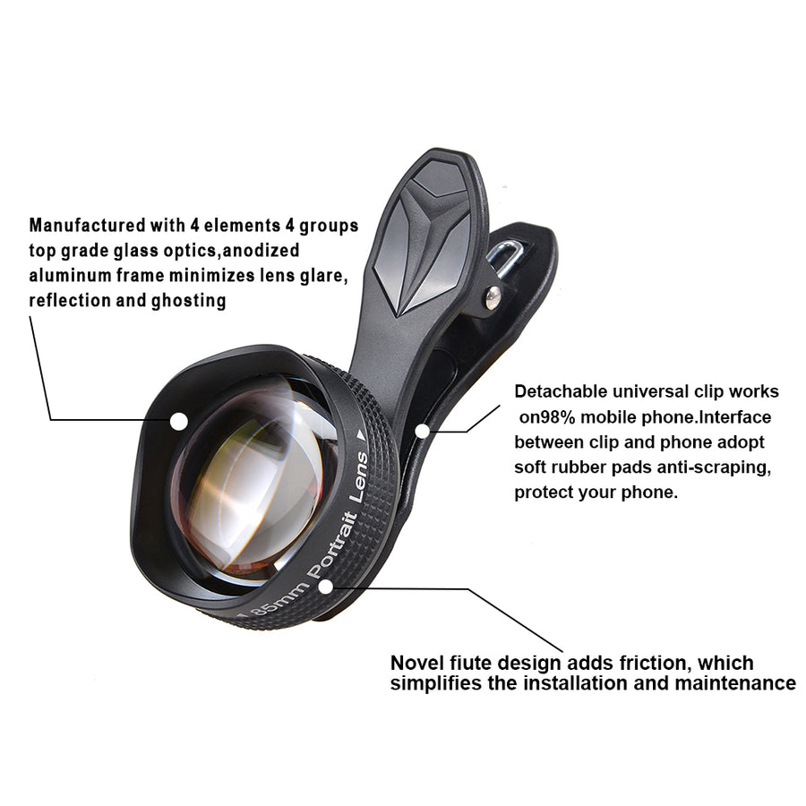 APEXEL camera Lens kit Universal 85MM telescope Clip-on Cell Phone Lenses for apple iPhone Xiaomi Samsung galaxy HTC smartphone