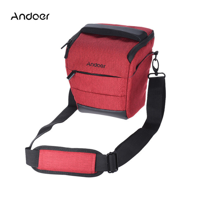 Andoer DSLR Camera Bag Sleek Polyester Shoulder Camera Case for 1 Camera 1 Lens and Accessories for Canon Nikon Sony Camera