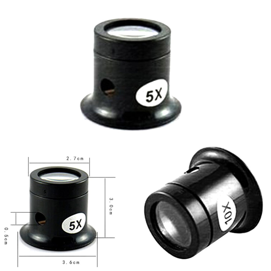 Portable 10X Monocular Magnifying Glass Loupe Lens Jeweler Tool Eye Magnifier