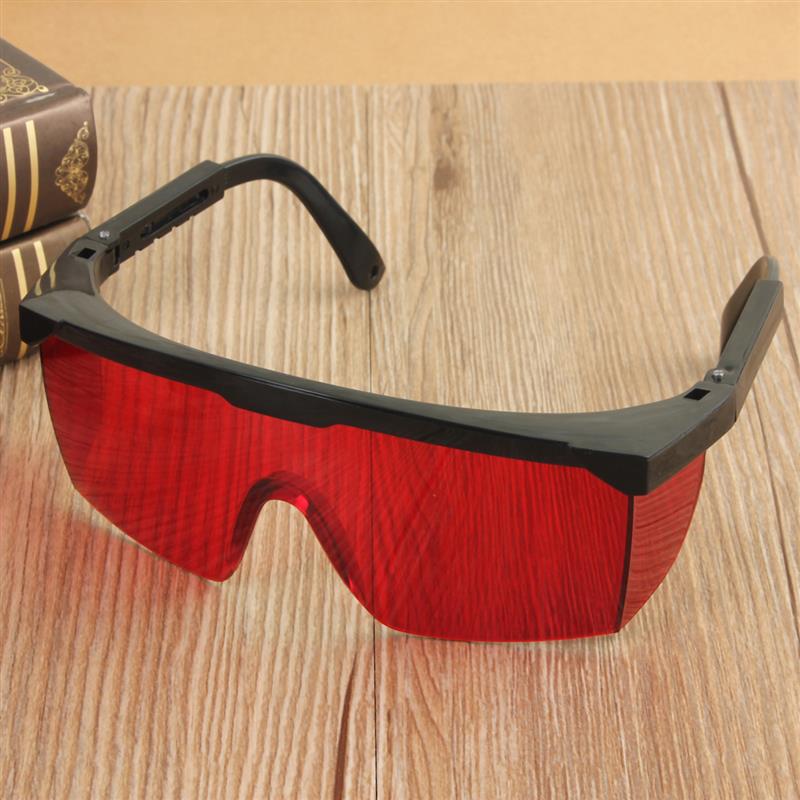 Simple Design Strong Impact Resistance PC Material Laser Protective Glasses Light Protective Goggles Red Black
