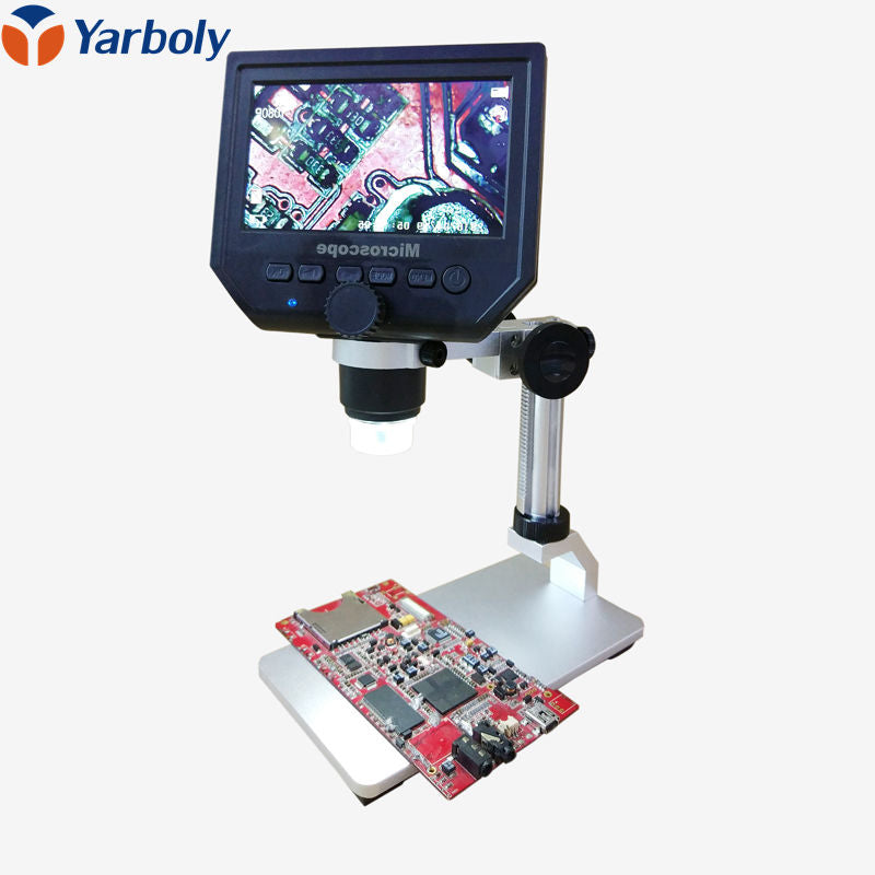 1-600x 3.6MP USB Digital Electronic Microscope Portable 8 LED VGA Microscope With 4.3" HD OLED Screen For Pcb Motherboard Repair