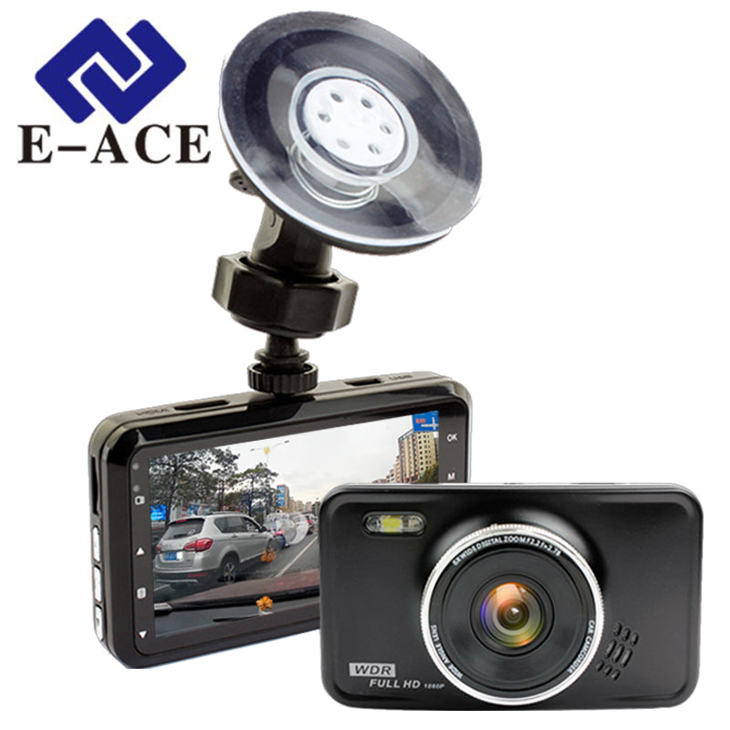 E-ACE Novatek Dashcam Car Dvr Auto Mini Camera Mirror Night Vision Full HD 1080P Video Recorder Carcam Camcorder Automotive Dvrs
