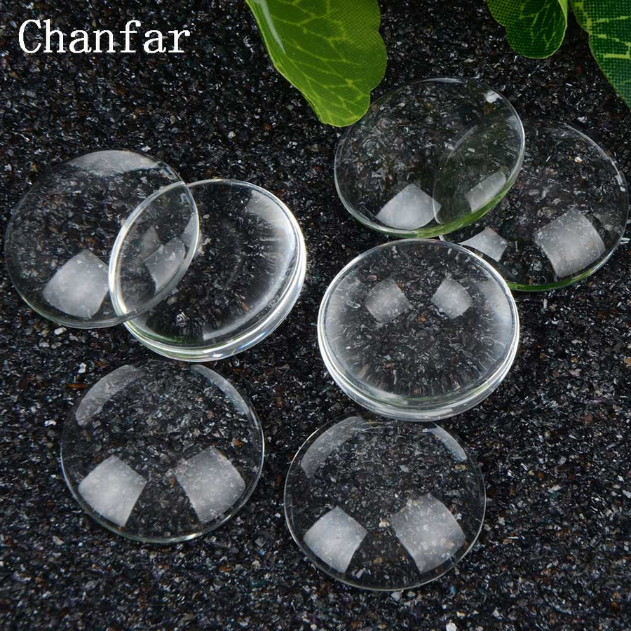 10pcs 25mm Round Clear Magnifying Dome Glass Cabochon For Jewelry Making DIY Photo Pendants