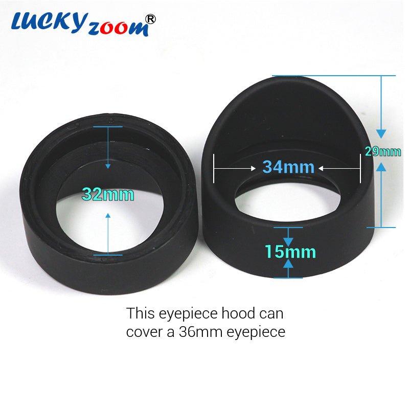 Luckyzoom 2 Pcs/Set 34mm Diameter Rubber Eyepiece Cover Guards for Biological Stereo Microscope Telescope Monocular Binoculars