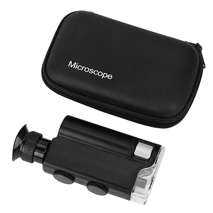 200X-240X protable magnifier Pocket Microscope Loupe Jeweler Magnifying Glasses with LED and UV Light Money Test