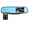 E-ACE Full HD 1080P Car Dvr Camera Auto 4.3 Inch Rearview Mirror Digital Video Recorder Dual Lens Registratory Camcorder