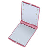1pc Women Foldable Makeup Mirrors Lady Cosmetic Hand Folding Portable Compact Pocket Mirror 8 LED Lights Lamps Drop Shipping
