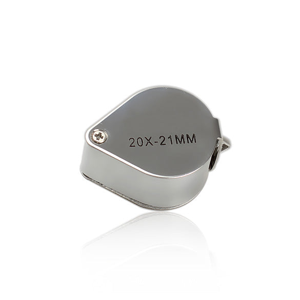 Portable 20 x 21mm Jewelry Magnifying Glass 20X Folding Magnifier Loupe for Jewelry Coins Stamps Antiques