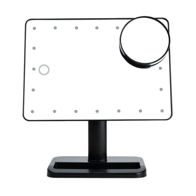 Adjustable 20 LEDs Lighted Makeup Mirror Touch Screen Portable Magnifying Vanity Tabletop Lamp Cosmetic Mirror Make Up Tool