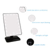 Adjustable 20 LEDs Lighted Makeup Mirror Touch Screen Portable Magnifying Vanity Tabletop Lamp Cosmetic Mirror Make Up Tool