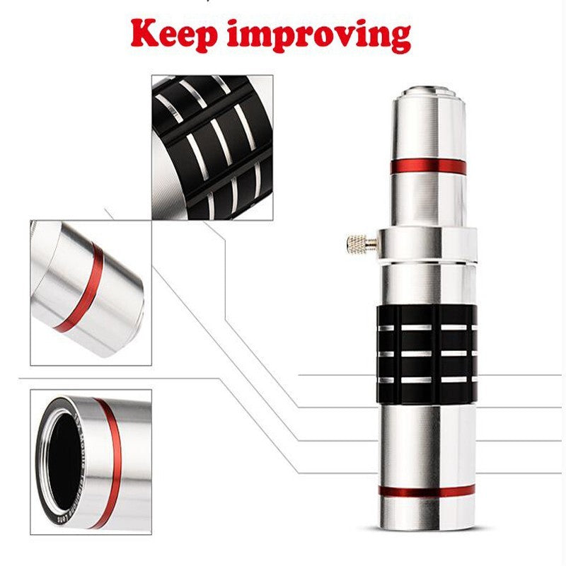 All in 1 18X Telephoto Zoom Lens Fisheye Wide Angle Macro lenses Telescope With Clip Tripod For Smartphone Cell Phone Lentes Kit