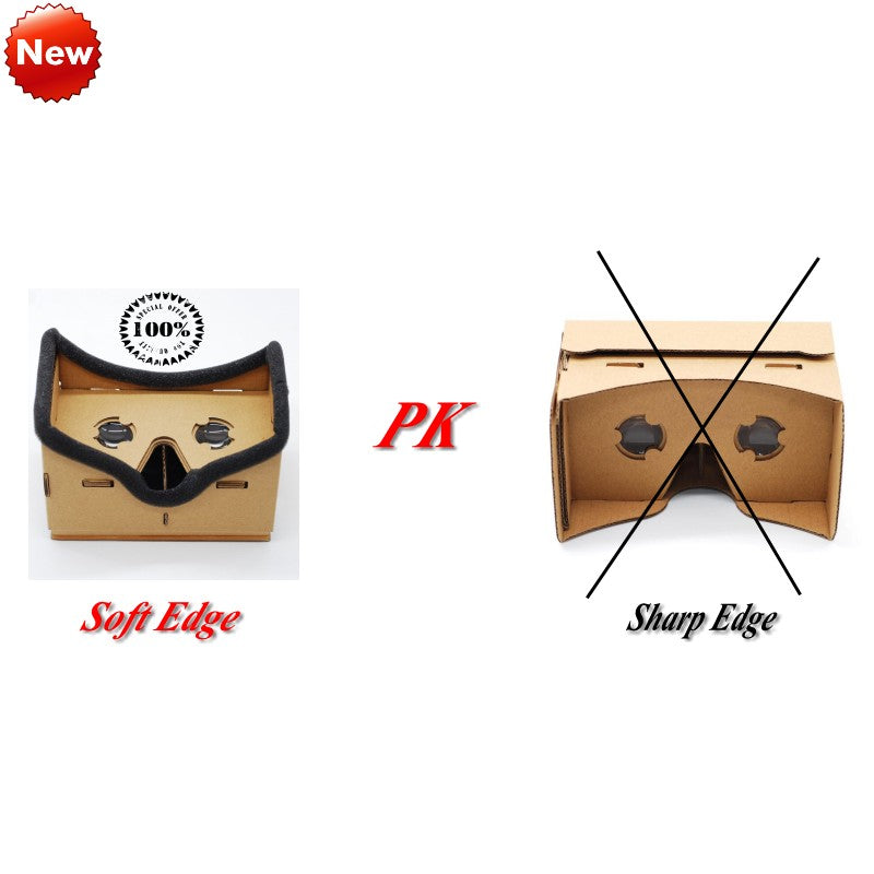 DIY Virtual Reality Glasses Google Cardboard Comfortable Glasses 3D Glasses VR Box Movie For iPhone 6 7 SmartPhone VR Headset