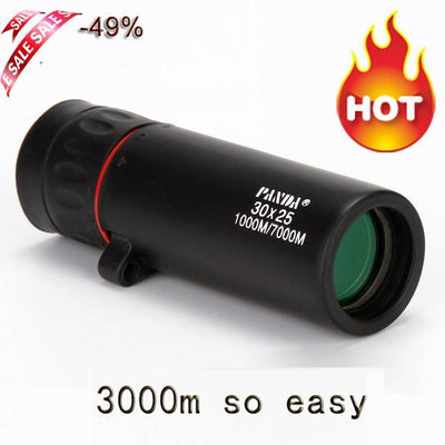 HD 30x25 Monocular Telescope binoculars Zooming Focus Green Film Binocular Optical Hunting High Quality Tourism Scope - Sarahs Collection