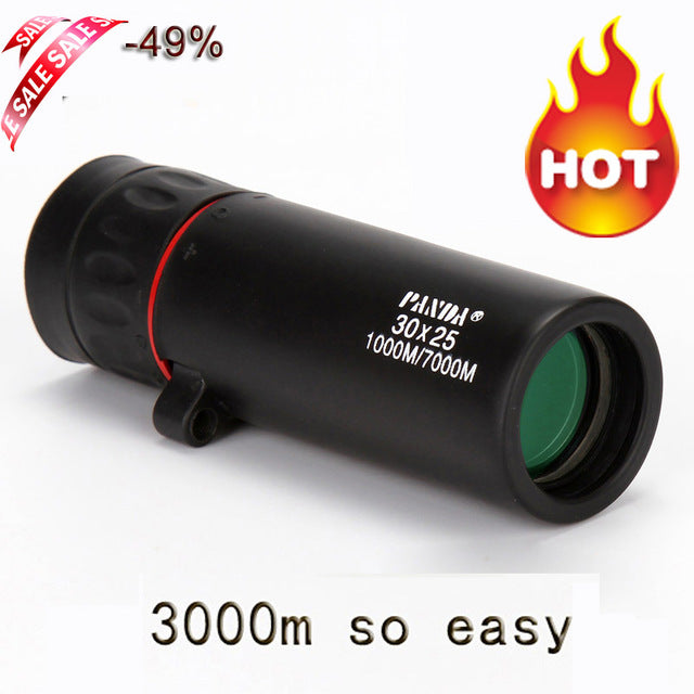hot selling HD 30x25 Monocular Telescope binoculars Zooming Focus Green Film Binoculo Optical Hunting High Quality Tourism Scope