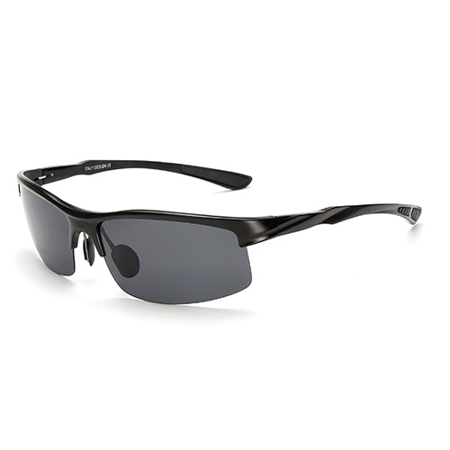 SUNRUN Men Driving Sunglasses Aluminum Frame Polarized Sunglasses Car Drivers Night Vision Goggles Anti-glare Sun Glasses P8213