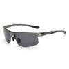 SUNRUN Men Driving Sunglasses Aluminum Frame Polarized Sunglasses Car Drivers Night Vision Goggles Anti-glare Sun Glasses P8213