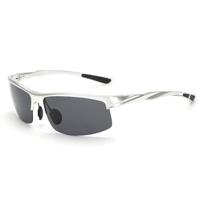 SUNRUN Men Driving Sunglasses Aluminum Frame Polarized Sunglasses Car Drivers Night Vision Goggles Anti-glare Sun Glasses P8213
