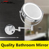 AFSEL 8.5 Inch LED Cosmetic Mirror Double Sides 5X/10X  Zoom Wall Mounted Mirror Chrome Bathroom 100-240AC Global universal