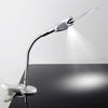 2.5x 90mm 2 LED Lamp Magnifier Clip-on Desk Table Magnifying Glass Loup Durable --M25
