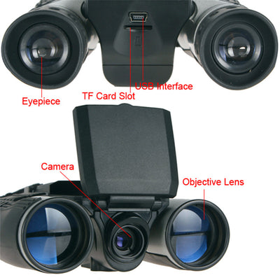 Free shipping!2" Screen HD 1080P Video DVR Recording 12X32 Digital Telescope Binoculars Camera