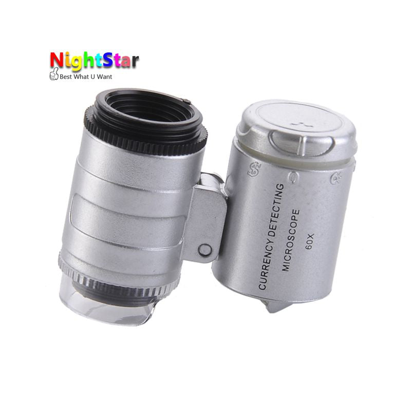 60x Zoom Universal Cell Phone Loupe Microscope Lens Magnifier Micro Camera For iPhone 6 5S 4S Samsung Holder Color Random