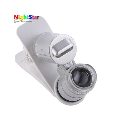 60x Zoom Universal Cell Phone Loupe Microscope Lens Magnifier Micro Camera For iPhone 6 5S 4S Samsung Holder Color Random
