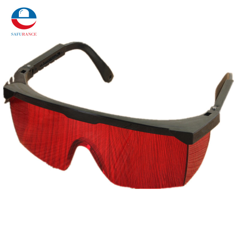 Simple Design Strong Impact Resistance PC Material Laser Protective Glasses Light Protective Goggles Red Black