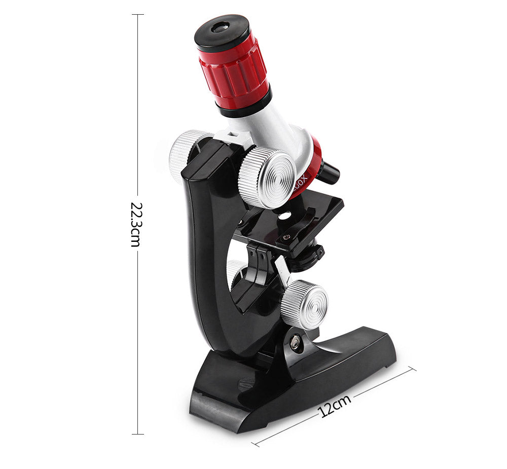Microscope Kit Lab LED 100X-1200X Home School Educational Toy Gift Biological Microscope For Kids Child