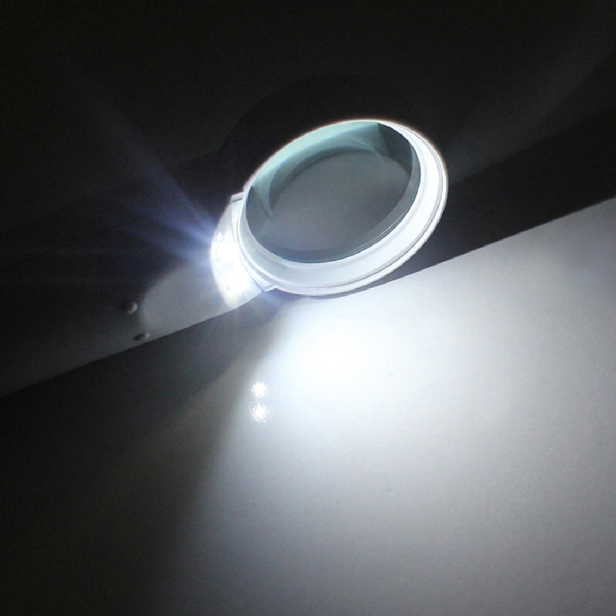 High 1pc Professional 37mm Diameter 15X Magnifier Portable Pocket Handheld Glass Loupe Magnifying Tool With 2 LED Light Lamps
