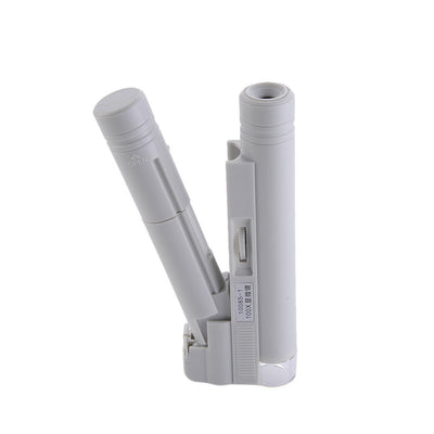 100X Portable Handheld Multifunction Zoom Lens With LED Lighted Pockets Jeweller Jewelry Gem Microscope Magnifier Loupe