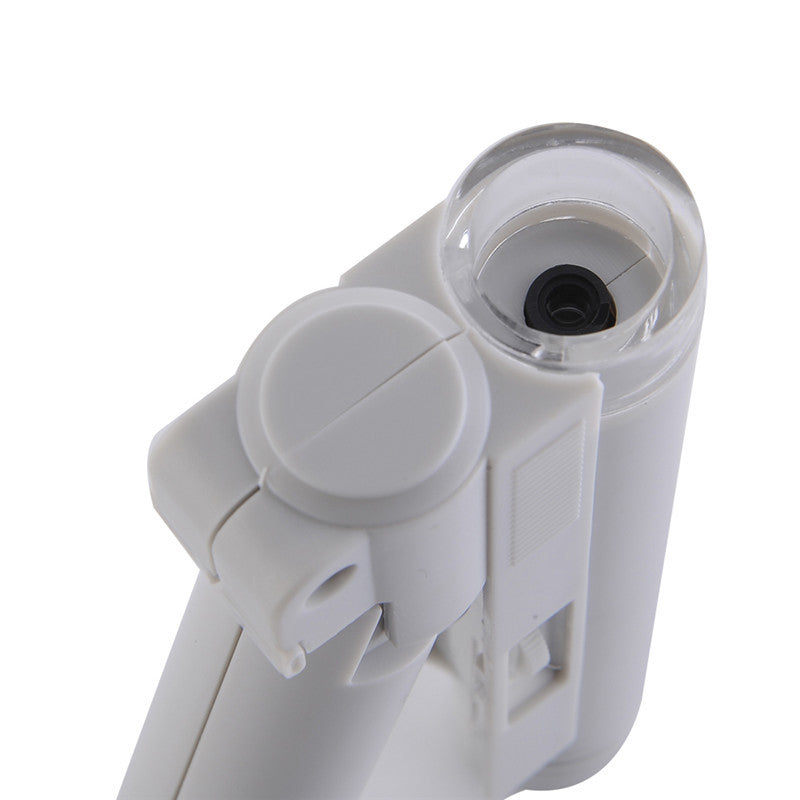 100X Portable Handheld Multifunction Zoom Lens With LED Lighted Pockets Jeweller Jewelry Gem Microscope Magnifier Loupe