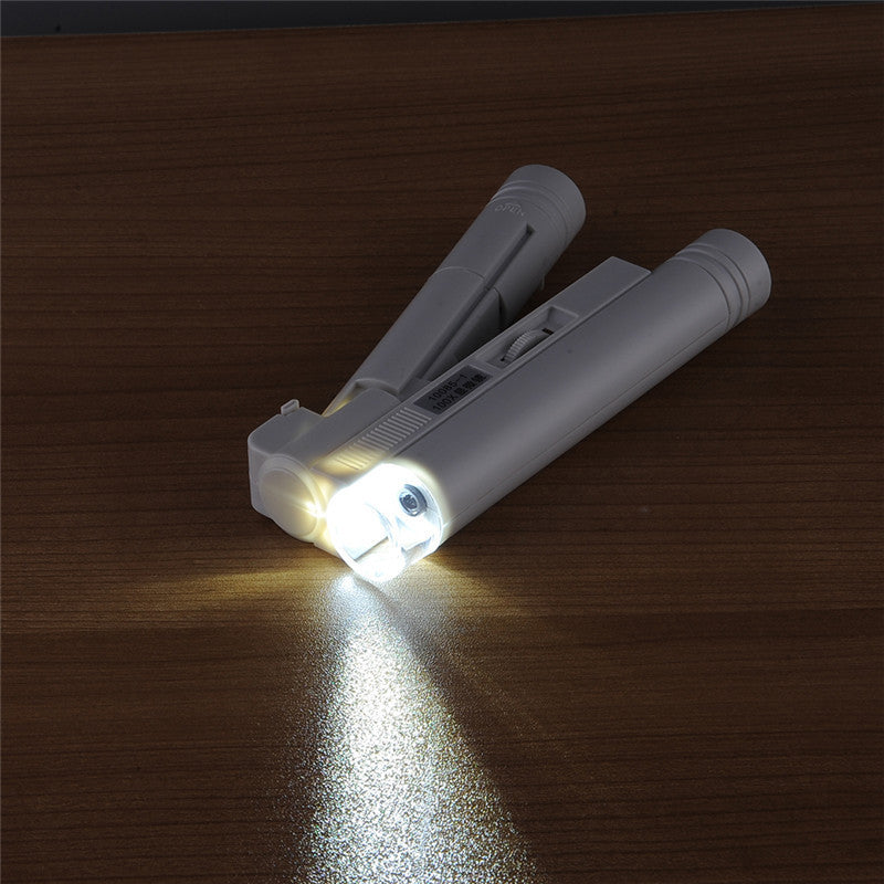 100X Portable Handheld Multifunction Zoom Lens With LED Lighted Pockets Jeweller Jewelry Gem Microscope Magnifier Loupe