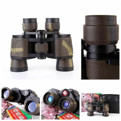 Classic Binocular Telescope 8X40 HD Blue Film Coated Optical Len 96M/ 1000M for Outdoor Travel Sightseeing, Hunting,Sport Match