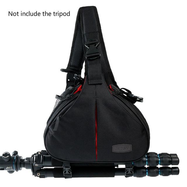 Caden Waterproof Travel Small DSLR Shoulder Camera Bag with Rain Cover Triangle Sling Bag for Sony Nikon Canon Digital Camera K1