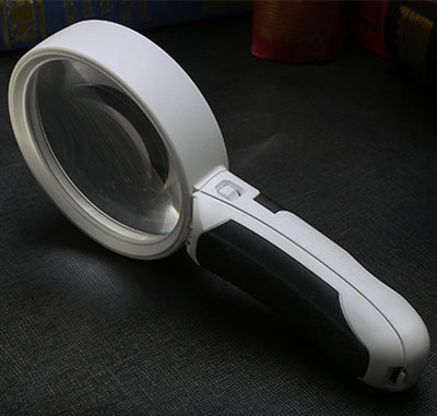 20 Times Optical Magnifying Glass With Illumination Diameter 80mm Handheld Magnifier For Reading LED Lights Loupe Lupa De Cabeca