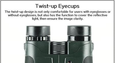 USCAMEL Military HD 10x42 Binoculars Professional Hunting Telescope Zoom High Quality Vision No Infrared Eyepiece Army Green