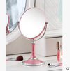 Desktop makeup mirror Europe type double toilet glass mirror portable marry the princess three times the hd zoom lens white pink
