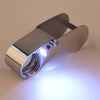 45x21mm Jewelers Eye Loupe Magnifier Magnifying Glass Rotate With LED Light  Worldwide Store