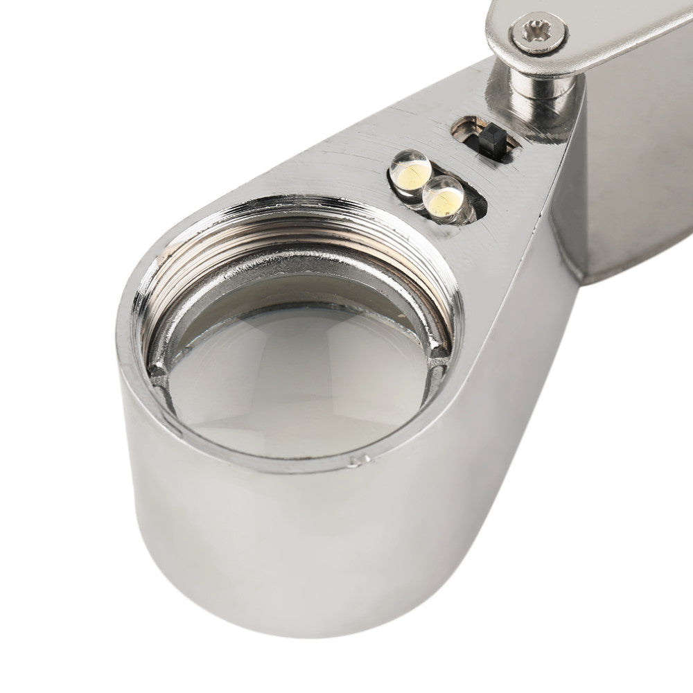 45x21mm Jewelers Eye Loupe Magnifier Magnifying Glass Rotate With LED Light  Worldwide Store