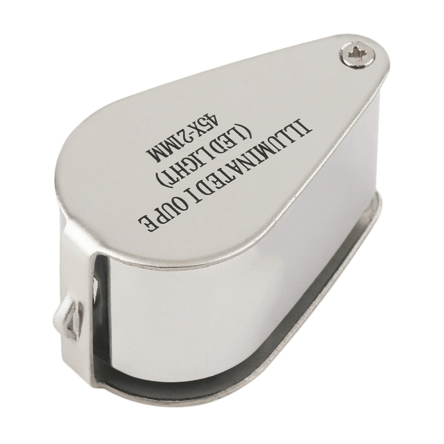 45x21mm Jewelers Eye Loupe Magnifier Magnifying Glass Rotate With LED Light  Worldwide Store