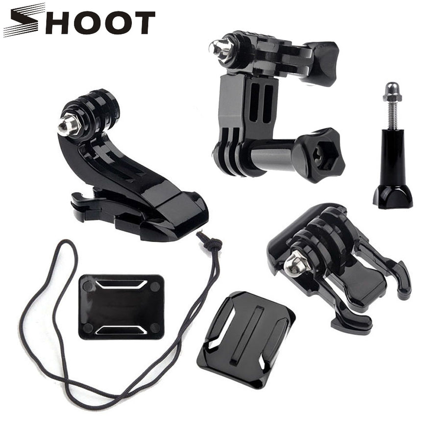 SHOOT Action Camera Accessories Set For GoPro Hero 5 3 4 Xiaomi Yi 4K SJCAM SJ4000 Chest Strap Base Mount Go Pro Helmet Kits