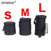 Andoer Waterproof Padded Protector Camera Lens Bag Case Pouch for DSLR Nikon Canon Sony Lenses Black Size S M L