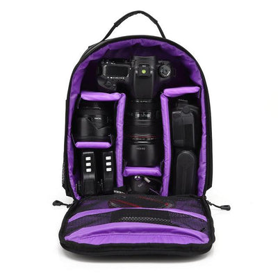 Upgrade Waterproof multi-functional Digital DSLR Camera Video Bag w/ Rain Cover SLR Camera Bag PE Padded for Photographer