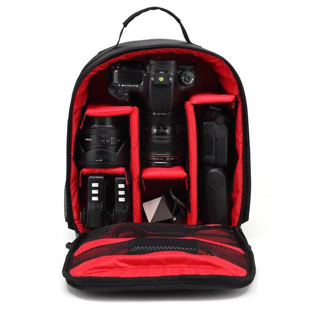 Upgrade Waterproof multi-functional Digital DSLR Camera Video Bag w/ Rain Cover SLR Camera Bag PE Padded for Photographer