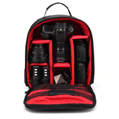 Upgrade Waterproof multi-functional Digital DSLR Camera Video Bag w/ Rain Cover SLR Camera Bag PE Padded for Photographer