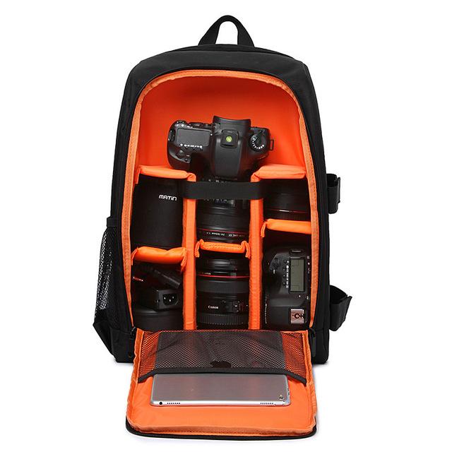 Upgrade Waterproof multi-functional Digital DSLR Camera Video Bag w/ Rain Cover SLR Camera Bag PE Padded for Photographer
