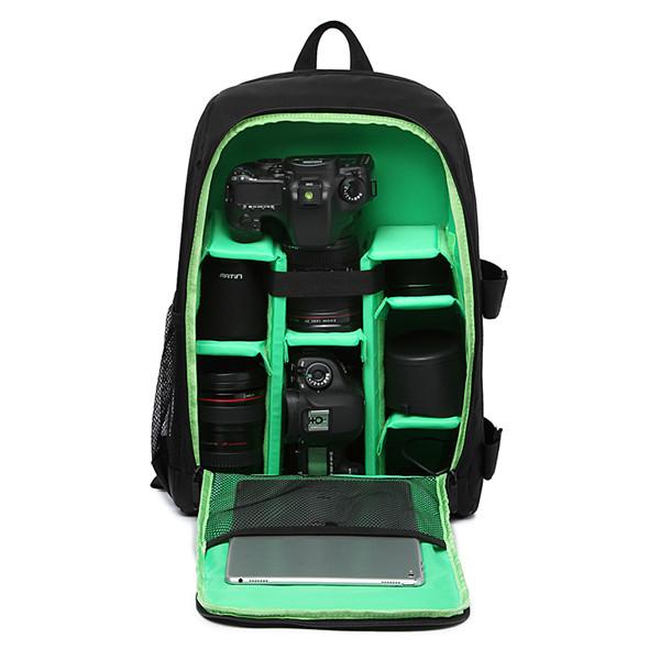 Upgrade Waterproof multi-functional Digital DSLR Camera Video Bag w/ Rain Cover SLR Camera Bag PE Padded for Photographer
