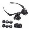 9892GJ 10X 15X 20X 25x LED Resin Lupa Magnifying Jewelry Glasses Jeweler Watch Loupe Repair Magnifier Lens Binocular Tools Use
