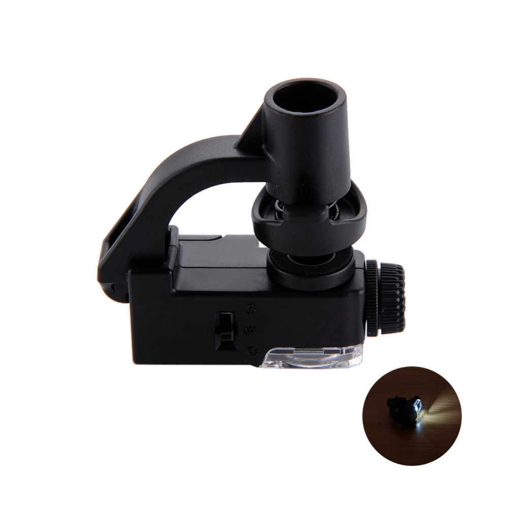90X Macro Lens Mobile Phone Microscope Magnifying Glass LED Tools Magnification With Micro Camera Clip Optical Zoom Magnifier