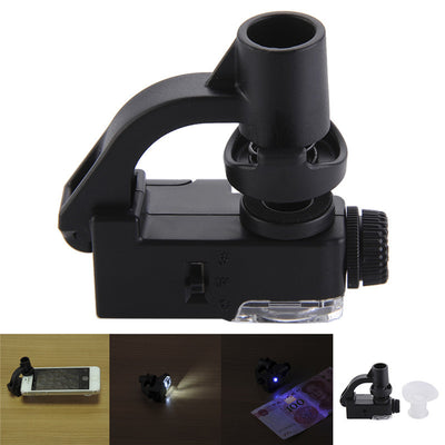 90X Macro Lens Mobile Phone Microscope Magnifying Glass LED Tools Magnification With Micro Camera Clip Optical Zoom Magnifier